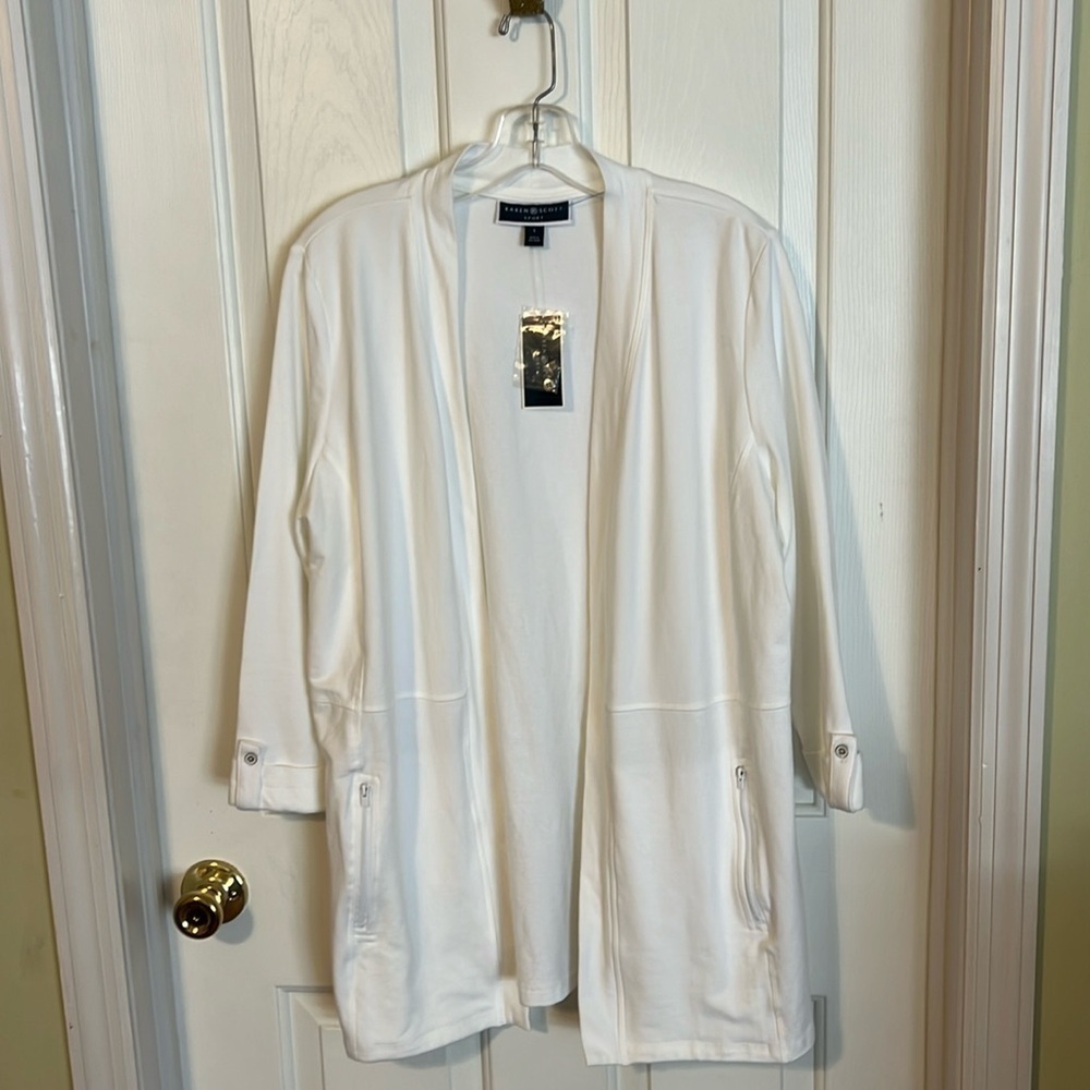 Karen Scott Sport cardigan. Size L. NWT. - Picture 1 of 10